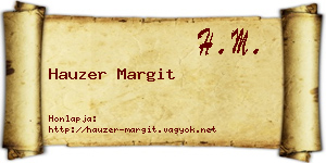 Hauzer Margit névjegykártya